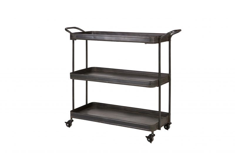 TEA TROLLEY METAL BLACK