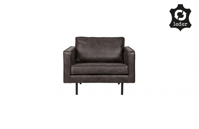 RD RECYCLE LEATHER ARMCHAIR BLACK