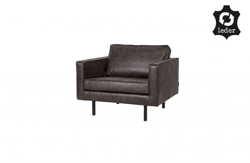 RD RECYCLE LEATHER ARMCHAIR BLACK