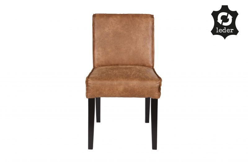RD RECYCLE LEATHER DINING CHAIR COGNAC