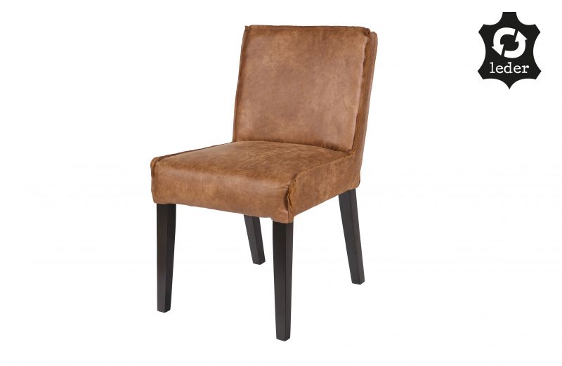 RD RECYCLE LEATHER DINING CHAIR COGNAC