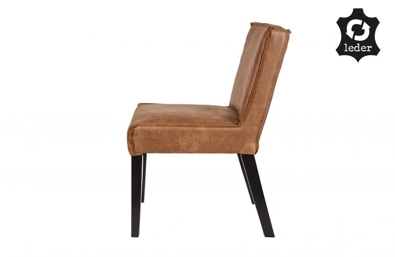RD RECYCLE LEATHER DINING CHAIR COGNAC