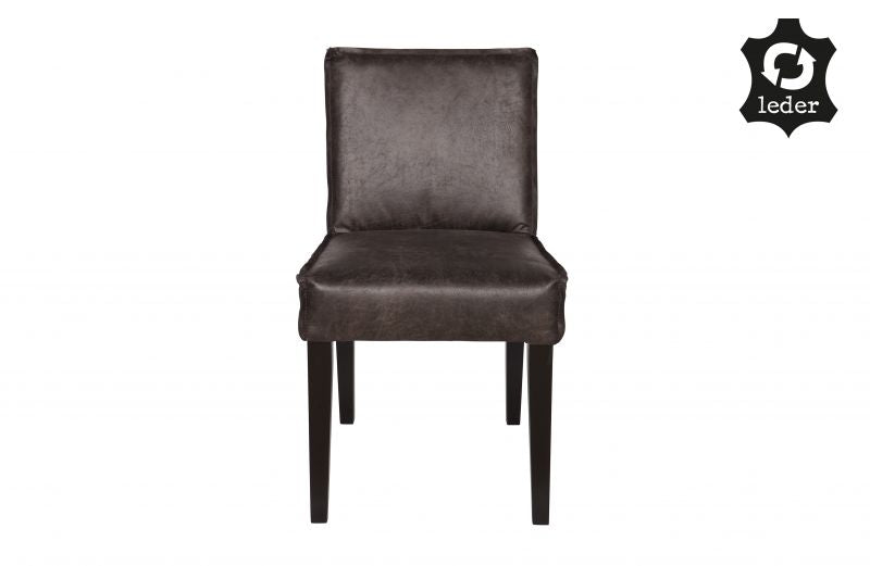 RD RECYCLE LEATHER DINING CHAIR BLACK