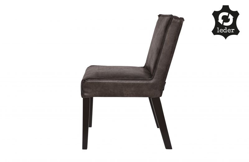 RD RECYCLE LEATHER DINING CHAIR BLACK