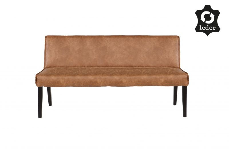 RD RECYCLE LEATHER DINNER BENCH COGNAC