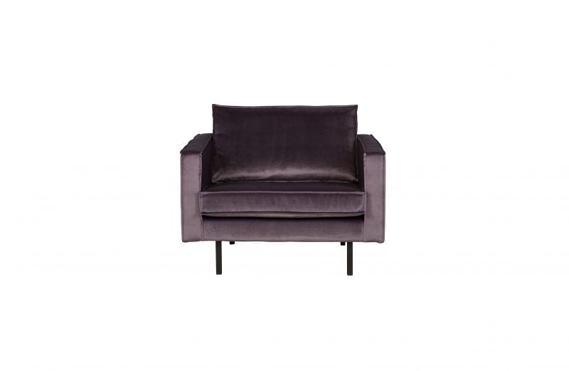 BERLIN VELVET ARMCHAIR ANTRACIT GREY