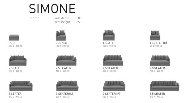 SIMONE SOFA - PRICE ON REQUEST