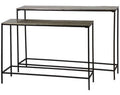 CONSOLE TABLE FILIGREE METAL BRONZE 2 SIZES