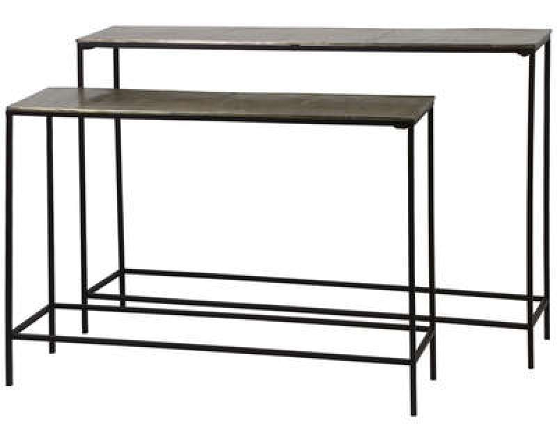 CONSOLE TABLE FILIGREE METAL BRONZE 2 SIZES