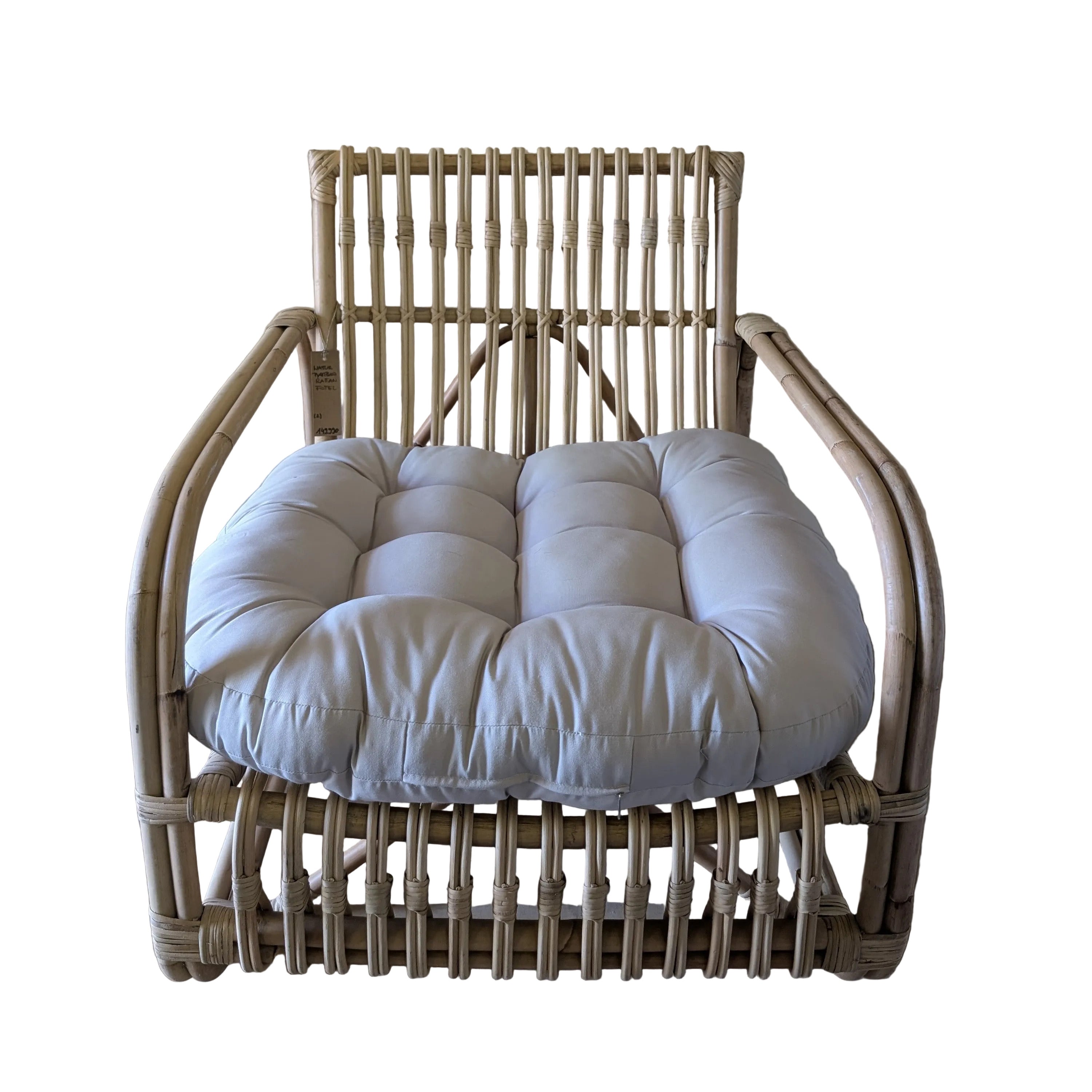 NATUR RATTAN ARM CHAIR FLO