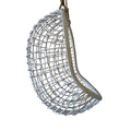 RATTAN HANGING CHAIR TAN WHITE