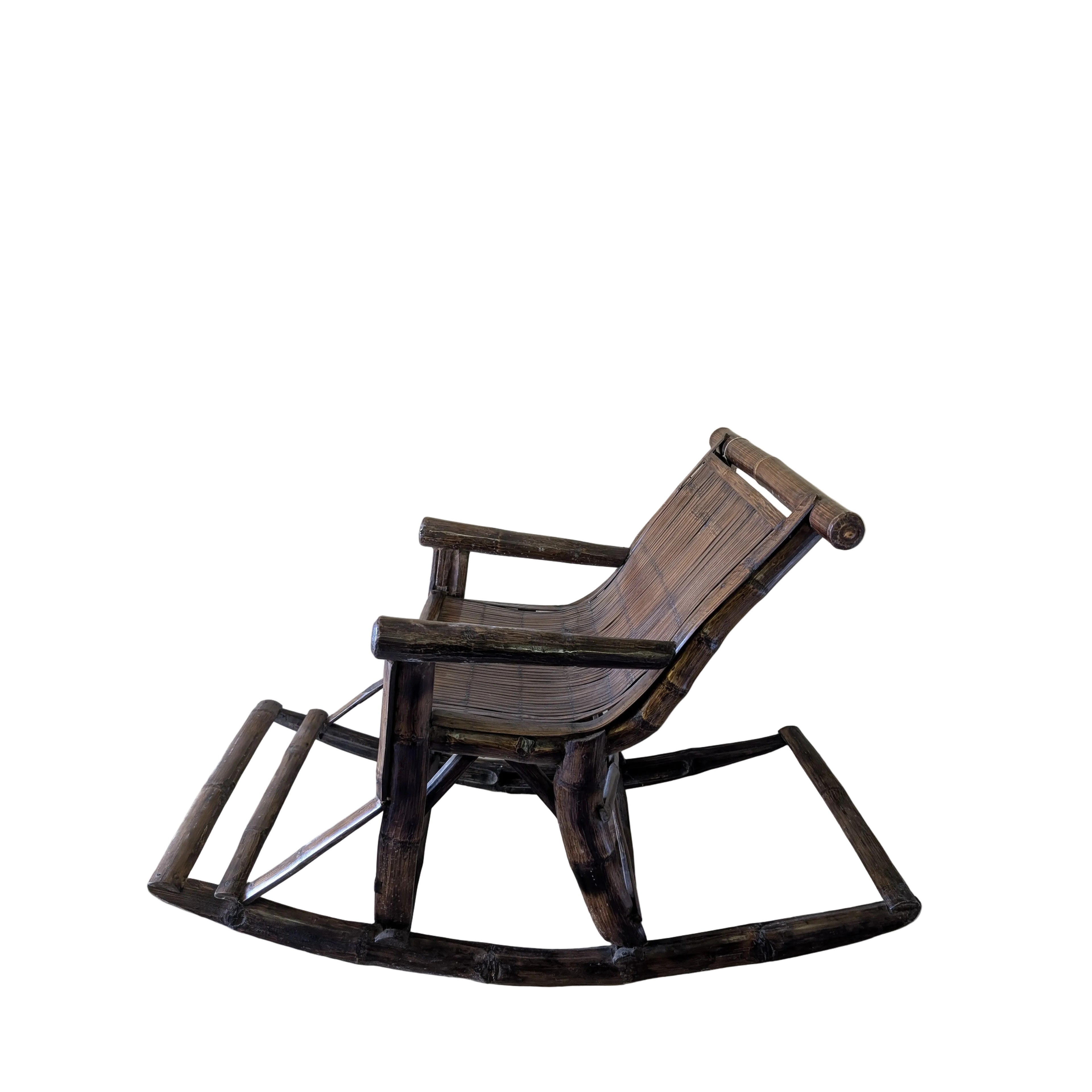 OLD DARK BROWN ROCKING CHAIR TIMOR