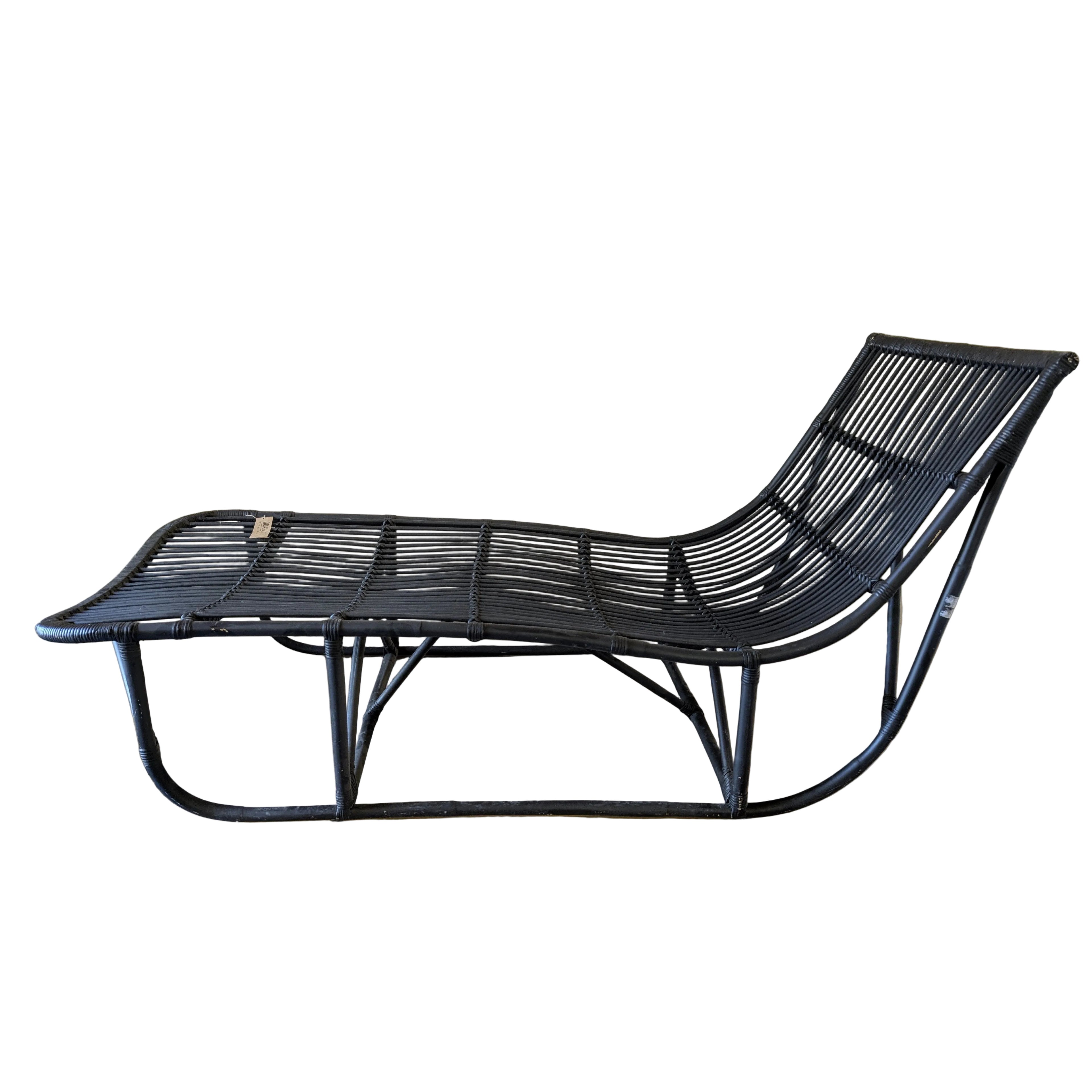 BLACK RATTAN BENCH ARA 70X180X75 14KG 490EURO