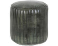 POUF GREEN LEATHER
