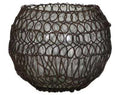 TEALIGHT BALL RUSTY WIRE
