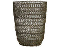 TEALIGHT GLASS RUSTY WIRE