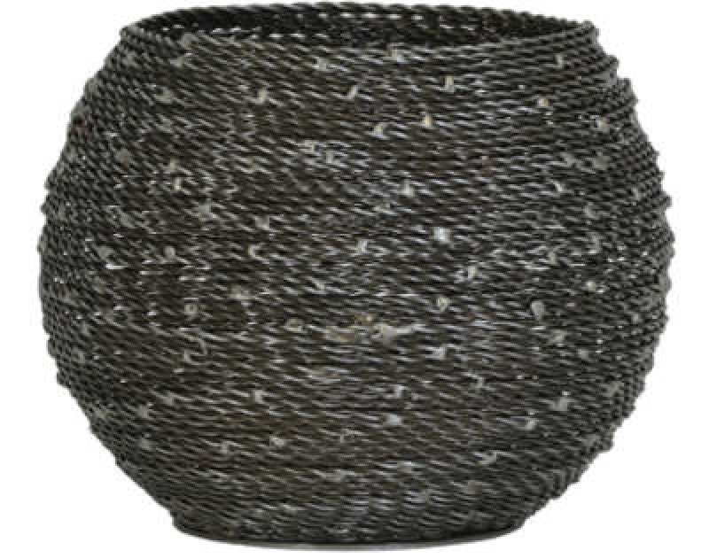 TEALIGHT BALL BRONZ WIRE