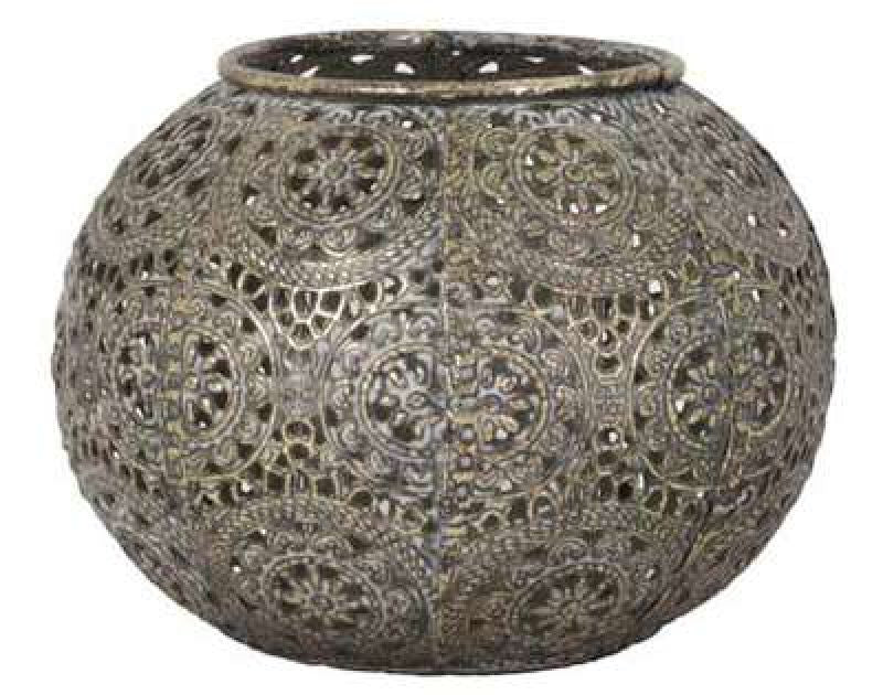 TEALIGHT NOIDA GOLD WITH GLASS