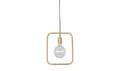 PENDANT LAMP SQUARE BRASS FINISH