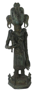 BRONZE STATUE TIMOR QUEEN WITH BABY AND LIZARD