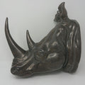 WALL DECO RHINO HEAD CERAMICS