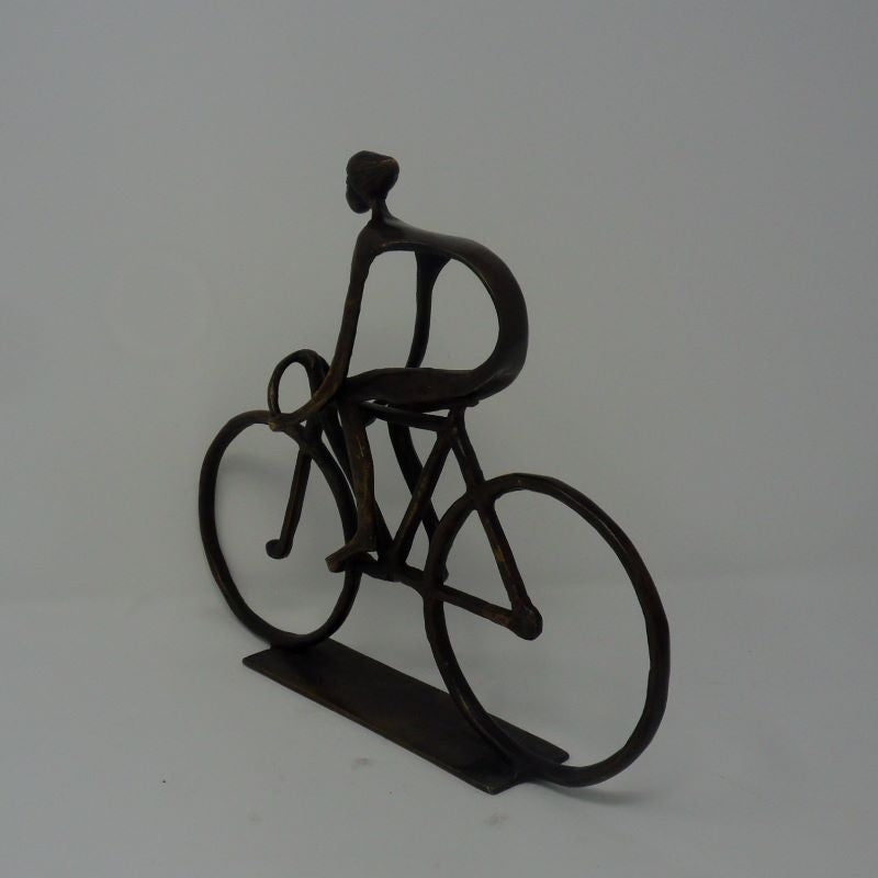 STATUE BRONZE BIKER