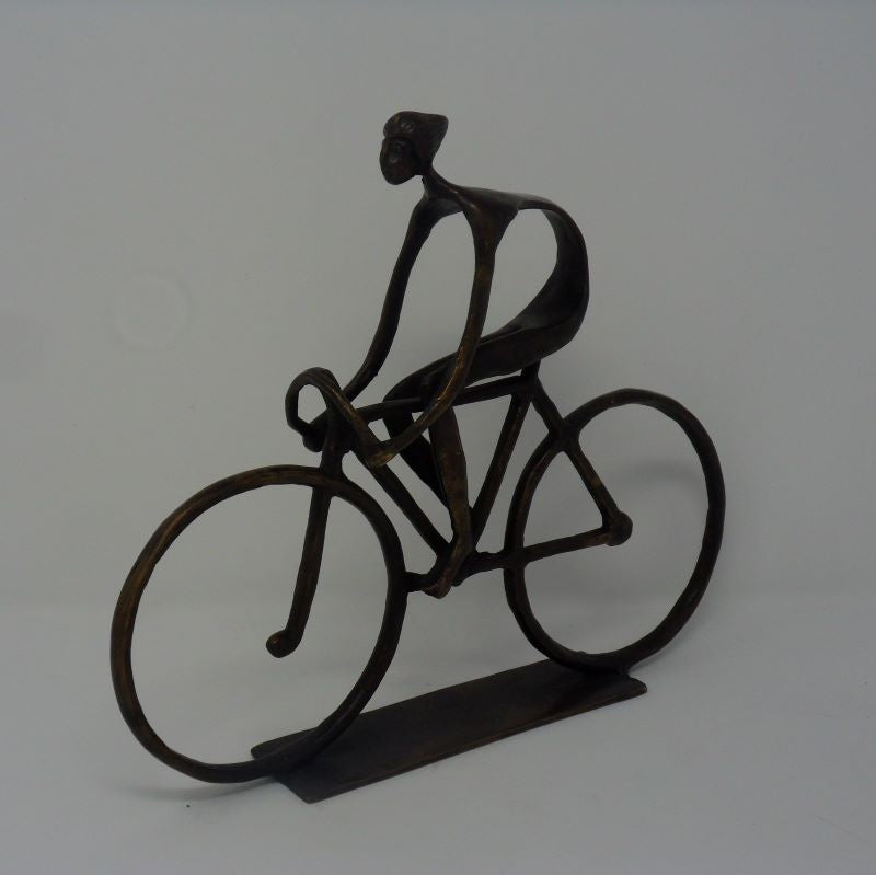 STATUE BRONZE BIKER