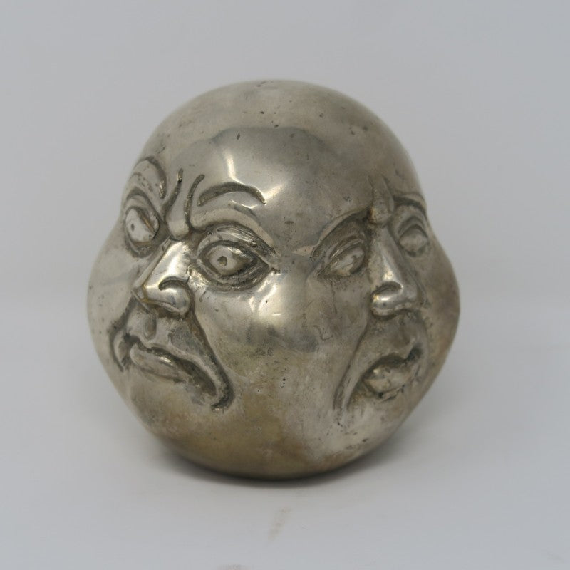SILVER 4 FACES SMALL BUDDHA STATUE