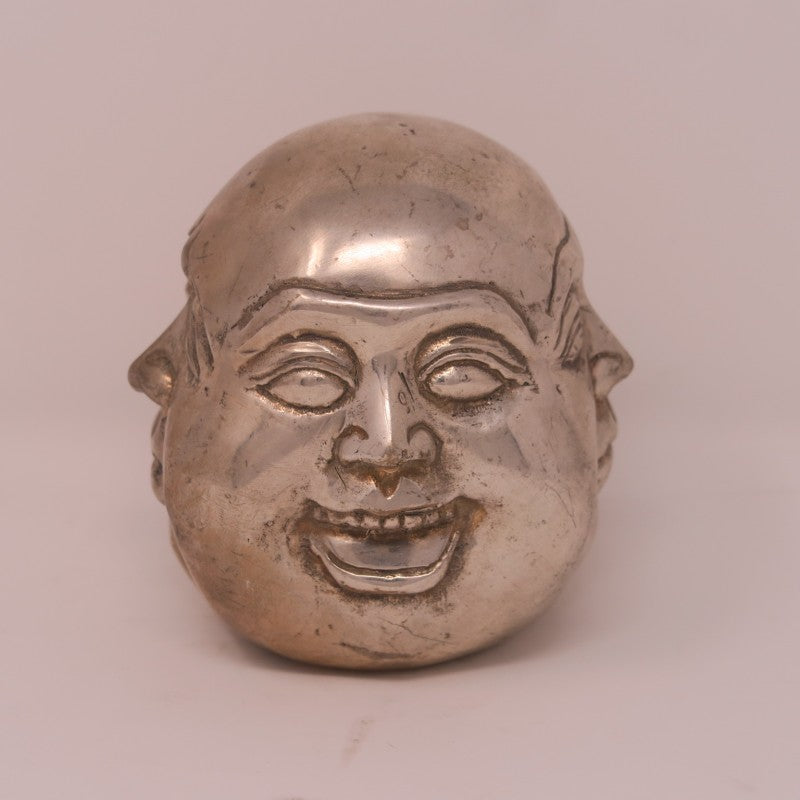 SILVER 4 FACES SMALL BUDDHA STATUE