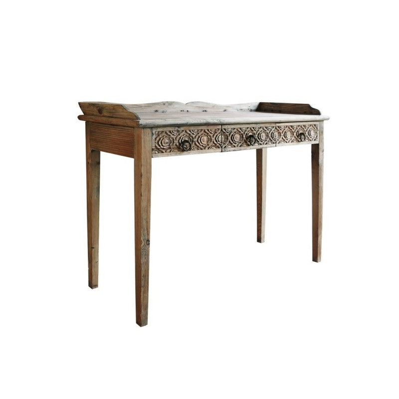 DESK LOTUS CARVING 3 DRAWERS