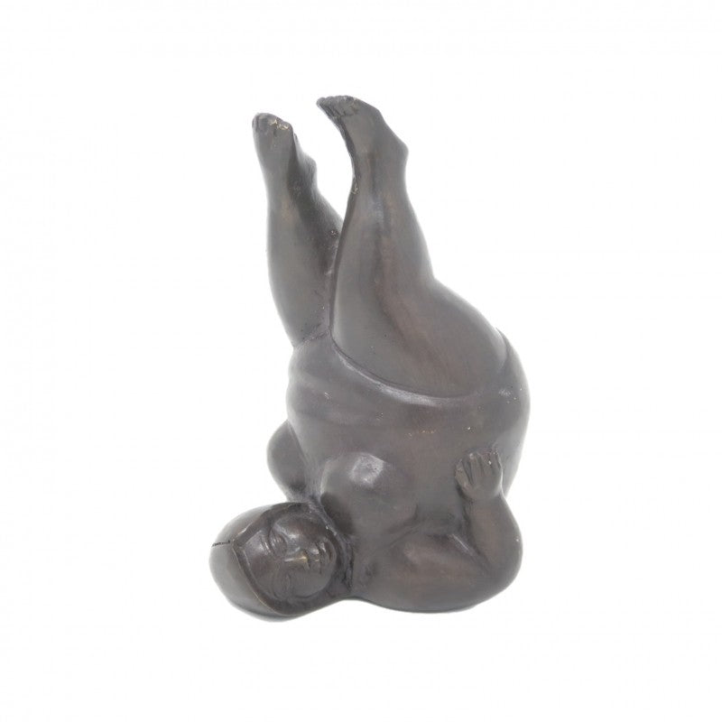 BRONZ STATUE YOGA LADY DO THE SPLIT