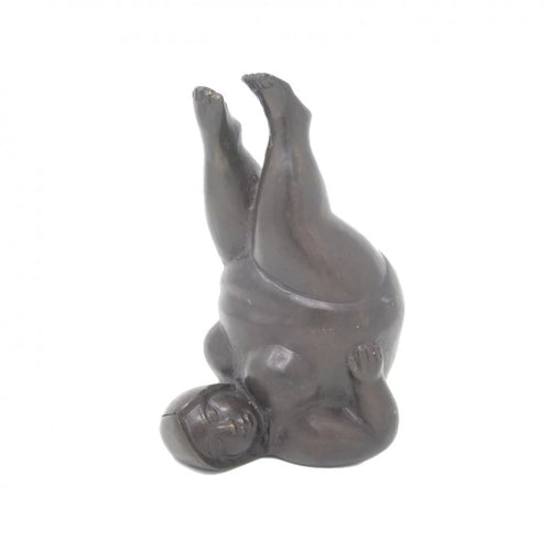 BRONZ STATUE YOGA LADY DO THE SPLIT