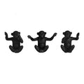 ORNAMENT MONKEY BLACK SET OF 3