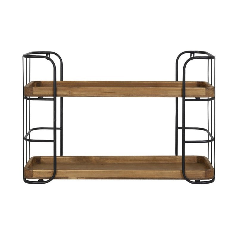 WALL SHELF WITH 2 WOOD LAYERS 70