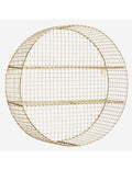 ROUND BRASS WIRE SHELF