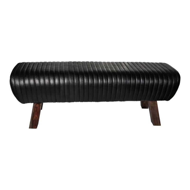 LEATHER BLACK GYM BENCH