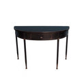 BLACK METAL CURVED CONSOLE TABLE