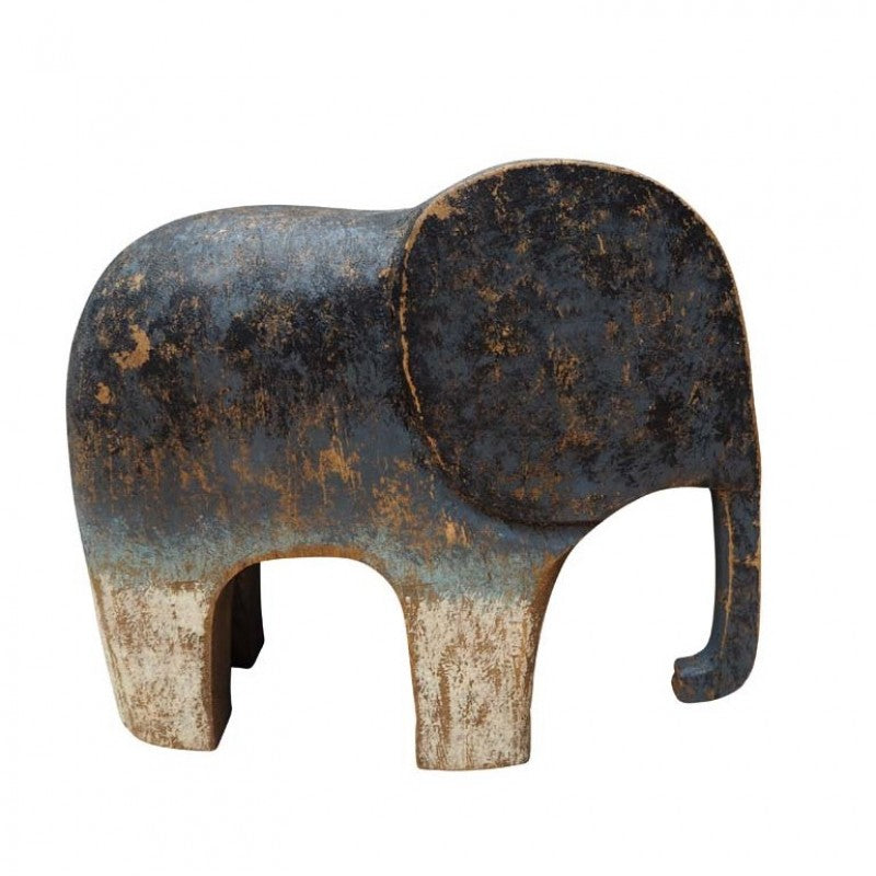 WOOD ELEPHANT BLUE MEDIUM