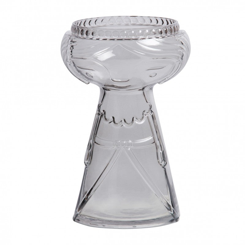 FLOWER VASE GLASS GREY