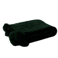 G MAMA BLANKET WITH POMPOM POLY BLACK