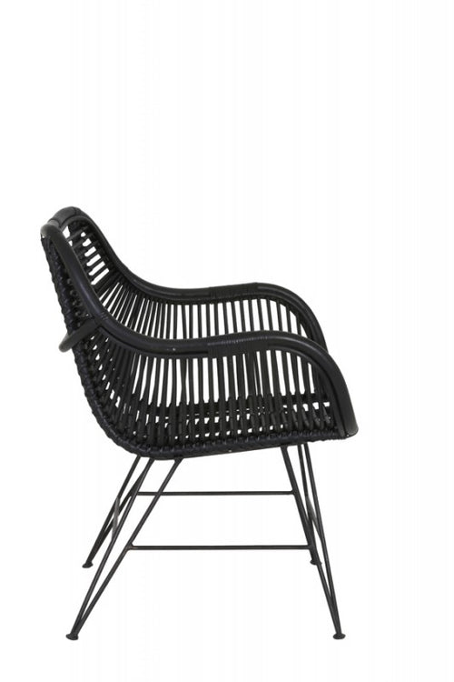ARMCHAIR BLACK RATTAN 64