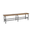 BENCH STAPLED BROWN LEATHER 180