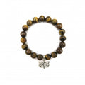 BRACLET BROWN SILVER WINGS