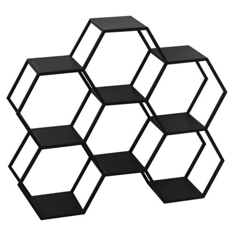 HEXAGON 6 BLACK SHELF