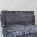 MOROCCAN SEAT AND BACK GREY