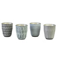 CERAMIC CUPS BLACK WHITE MIX SET OF 4