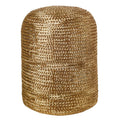 STOOL WOVEN PILL GOLD