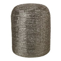STOOL WOVEN PILL SILVER