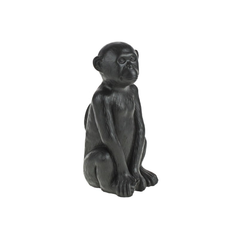 BLACK SITTING MONKEY CEMENT