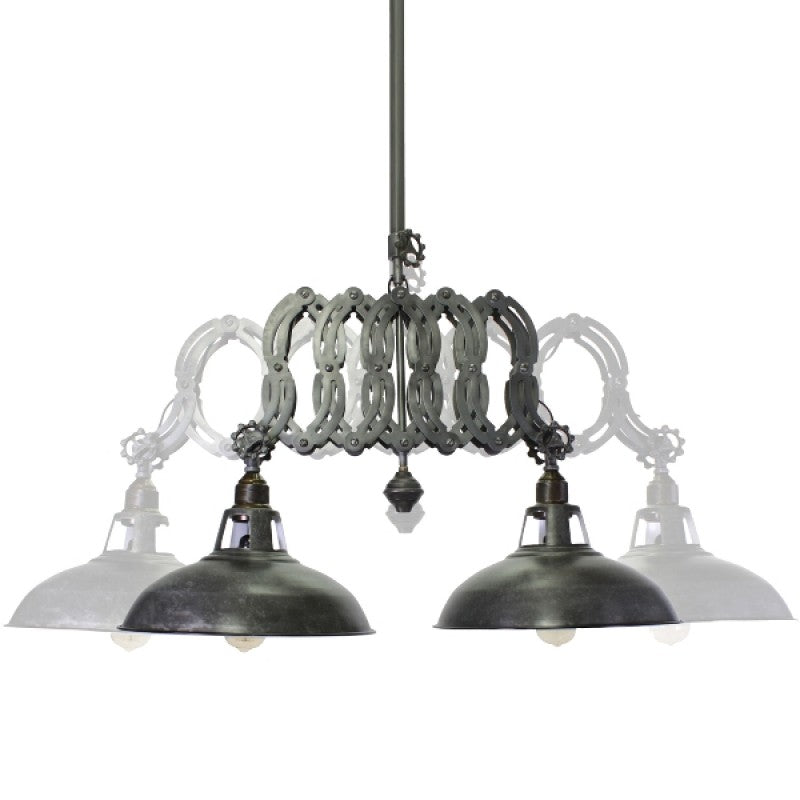 HANGING LAMP EXTENDING INDUSTRIAL IRON